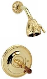 Phylrich PB3241TO_24D - Versailles Pressure Balance Shower Set, Trim Only, Brown Onyx Handle