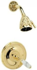 Phylrich PB3338BTO_014 - Valencia Pressure Balance Shower Set, Trim Only White Marble Lever Handles