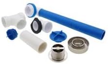 Dearborn True Blue Flex PVC Full Kit w/Push n' Pull Stopper, Test Kit & Finished Drain Spud (Brushed Nickel)