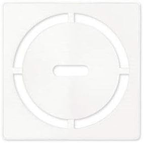 Schluter Kerdi-Drain Pure Shower Grate Kit with Integrated Bonding Flange - Ideal for Tile Showers - Stainless Steel, 4' Grate, Square, Matte White Grate Finish - KDIF4GRKMBWD8