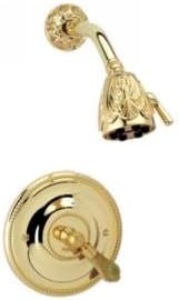 Phylrich PB3240TO_15A - Versailles Pressure Balance Shower Set, Trim Only, Geen Onyx Handle
