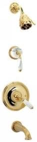 Phylrich PB2338BTO_15A - Valencia Pressure Balance Tub and Shower Set, Trim Only White Marble Lever