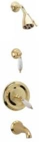 Phylrich PB2158BTO_OEB - Carrara Pressure Balance Tub and Shower Set, Trim Only, White Marble Lever