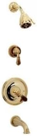 Phylrich PB2241TO_15A - Versailles Pressure Balance Tub and Shower Set, Trim Only, Brown Onyx Handle