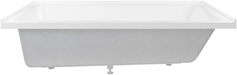 Swiss Madison Voltaire 72 x 36 Left Drain Soaking Alcove Bathtub in Glossy White with Integrated Armrest