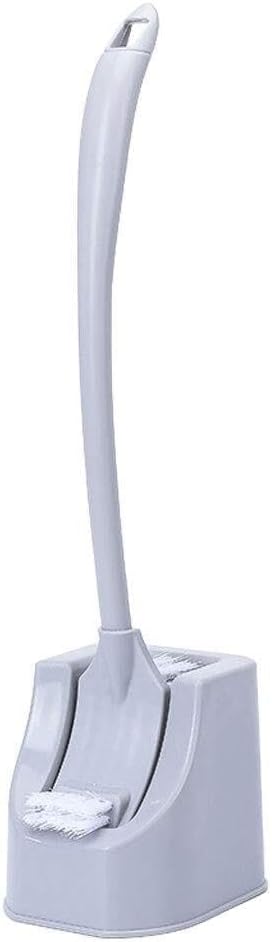 ESHINEDE Brush Toilet Brush Toilet Brush Plastic Toilet Brush & Holder Holder for Bathroom Toilet Long Handle Toilet Brush Set Loo Brush(Classic Gray)