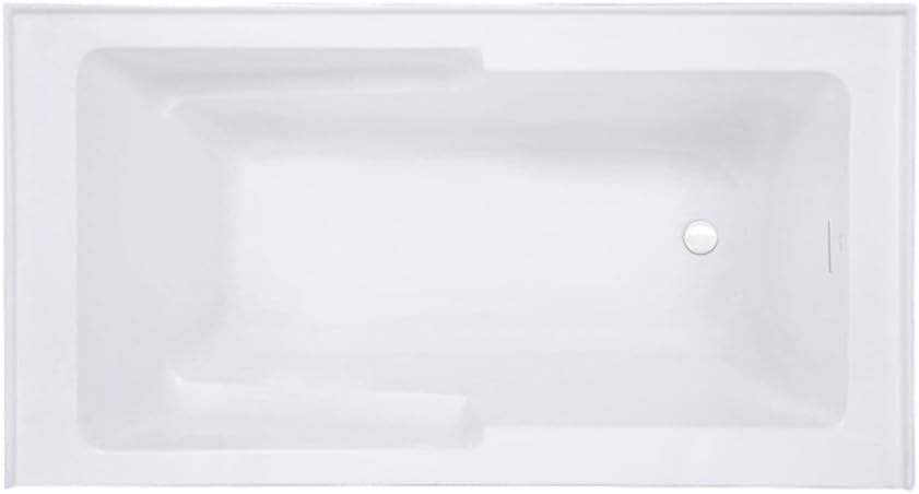 Swiss Madison Voltaire 60 x 32 Skirted Right Drain Soaking Apron Bathtub in Glossy White with Integrated Overflow and Armrest, Drain Included