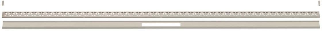 Schluter Kerdi-Line-Vario Linear Shower Drain Kit - Ideal for Modern Bathroom Renovations - 48' Stainless Steel Channel, D5-Floral, Cream - KLVRID5TSC122
