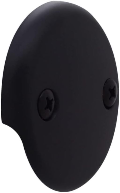 Westbrass D94-2-50-62 1-1/2' Coarse Thread Twist & Close Bathtub Drain Trim with Two-Hole Overflow Faceplate, Matte Black (50-Pack)