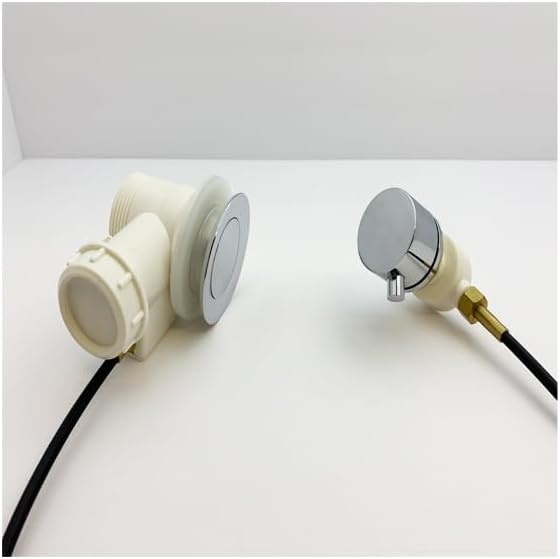 Pedicure Spa Parts REPLACEMENT Sprayer Head/3-way Faucet Mixer/Overflow Kit/P-Trap/Stopper/Spa Led Light/Power Control/Air Button/UPC Hot Cold Hose/Drain Pump (Silver - OVERFLOW Kit)