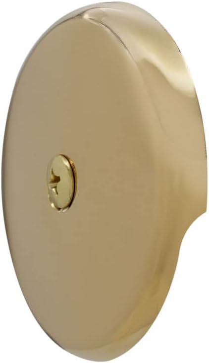 Westbrass D328-200-01 3-1/8' One-Hole Bathtub Overflow Faceplate and Screw, Polished Brass (200-Pack)
