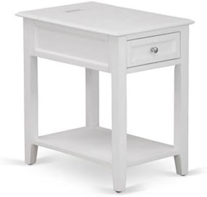 East West Furniture NL19Q-2DE05 3 Piece Bedroom Set - Queen Button Tufted Bed - Linen white Velvet Fabric and Upholstered Headboard and a Linen white Finish Nightstand