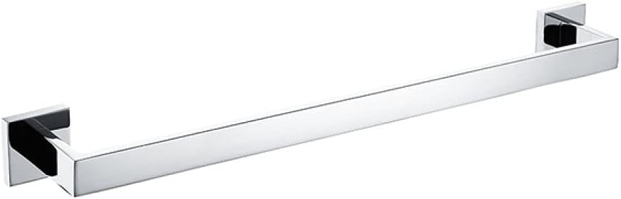 Heavy-Duty Chrome Bathroom Hardware - Towel Bar, Toilet Paper, Robe Hook - Polished Accessories Bathroom, Kitchen, More(Single Towel Bar)