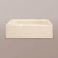 Mustee T6030RBT Fiberglass Rectangular Alcove Bathtub with Right-Hand Drain, Biscuit