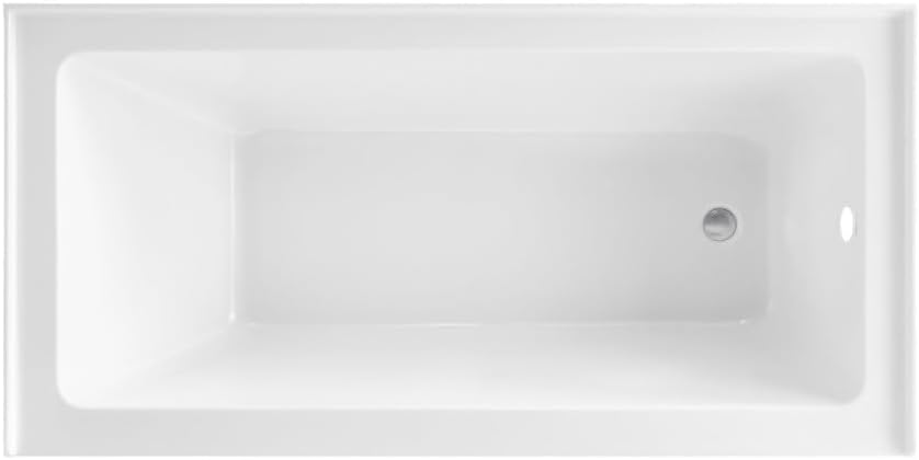 Voltaire 60' x 30' Right Drain Skirted Soaking Bathtub with Apron ADA Height in Glossy White