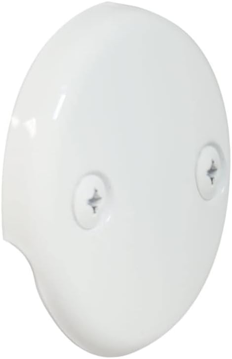 Westbrass D326-50 22-1/2' 17 Gauge Brass Bath Waste & Overflow Assembly with Tip-Toe Drain Plug and 2-Hole Faceplate, Powder Coat White