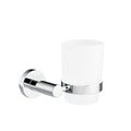 Polished Chrome Bathroom Accessories - Towel Rack, Soap Dish, Toilet Brush & Robe Hook - Modern Wall-Mounted Restrooms(Cup Holder)