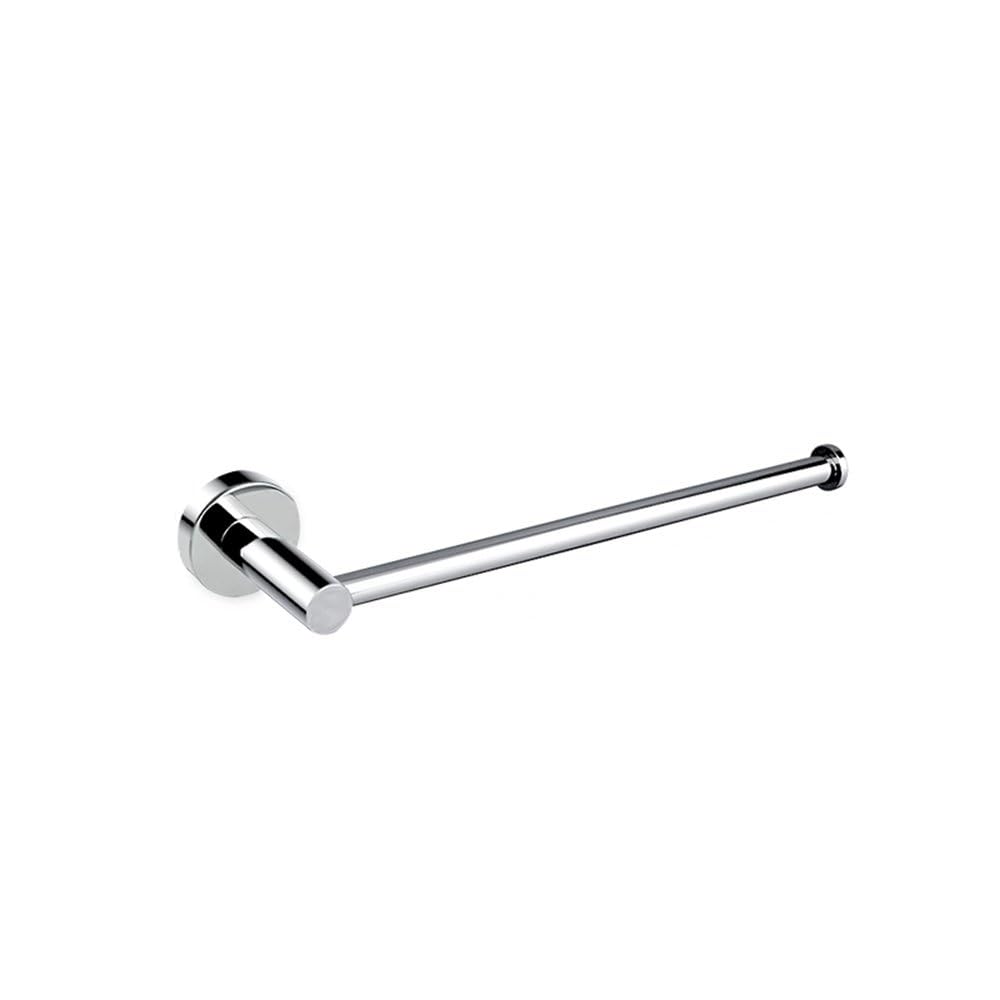 Polished Chrome Bathroom Accessories - Towel Rack, Soap Dish, Toilet Brush & Robe Hook - Modern Wall-Mounted Restrooms(Towel Ring a)