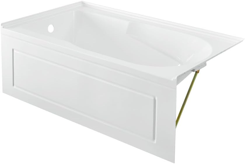 Concorde 60' x 30' Left-Hand Drain Alcove Bathtub with Apron and Armrest