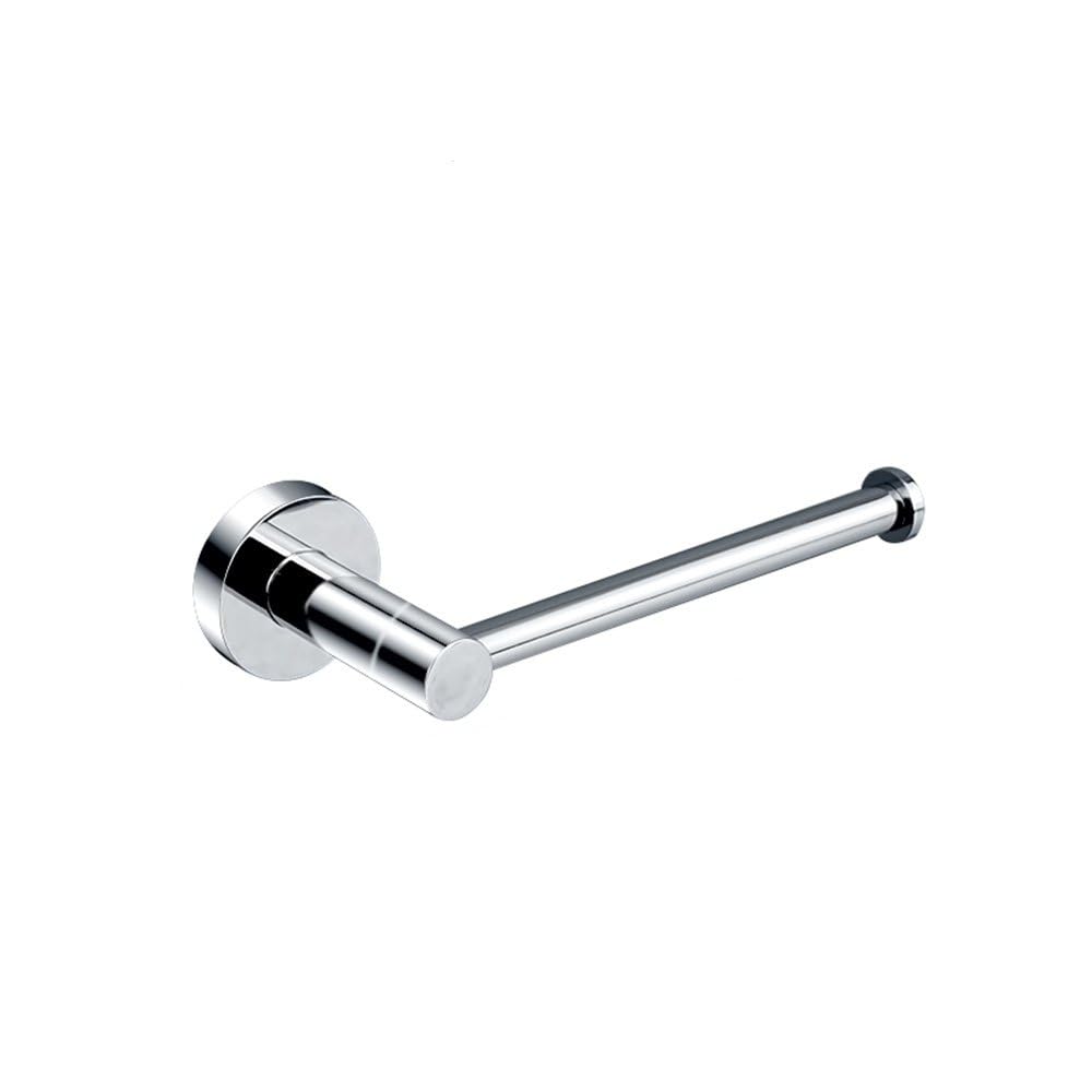 Polished Chrome Bathroom Accessories - Towel Rack, Soap Dish, Toilet Brush & Robe Hook - Modern Wall-Mounted Restrooms(Paper Holder)