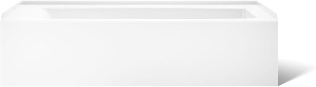 KOHLER K-26109-RA-0 Entity 60-Inch x 30-Inch Alcove Bath with Integral apron, integral flange and right hand drain, White
