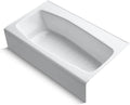Kohler K-714-0 Villager Bath with 4-Inch Ledge and Right-Hand Drain, Cast Iron, White