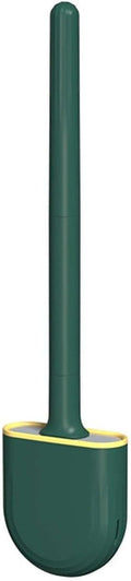 ESHINEDE Brush Toilet Brush Toilet Brush and Holder Set, Bathroom Toilet Brush and Holder,Wall Mounted,Toilet Bowl Cleaner Brush,Quick-Drying,Toilet Brush Set,for Bathroom Cleaning(Green)