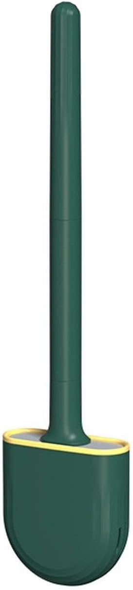 ESHINEDE Brush Toilet Brush Toilet Brush and Holder Set, Bathroom Toilet Brush and Holder,Wall Mounted,Toilet Bowl Cleaner Brush,Quick-Drying,Toilet Brush Set,for Bathroom Cleaning(Green)