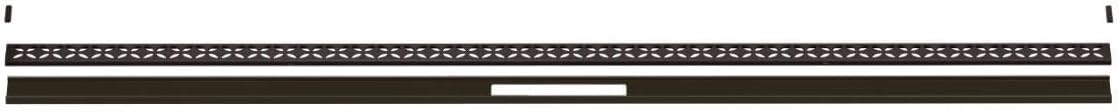 Schluter Kerdi-Line-Vario Linear Shower Drain Kit - Ideal for Modern Bathroom Renovations - 48' Stainless Steel Channel, D5-Floral, Bronze - KLVRID5TSOB122