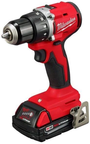 EMBER & VALOR 3601-22Ct mMilwaukee Tool 3601-22Ct M18 Compact Brushless 1/2 In. Drill/Driver Kit, Large, ‎red, Black