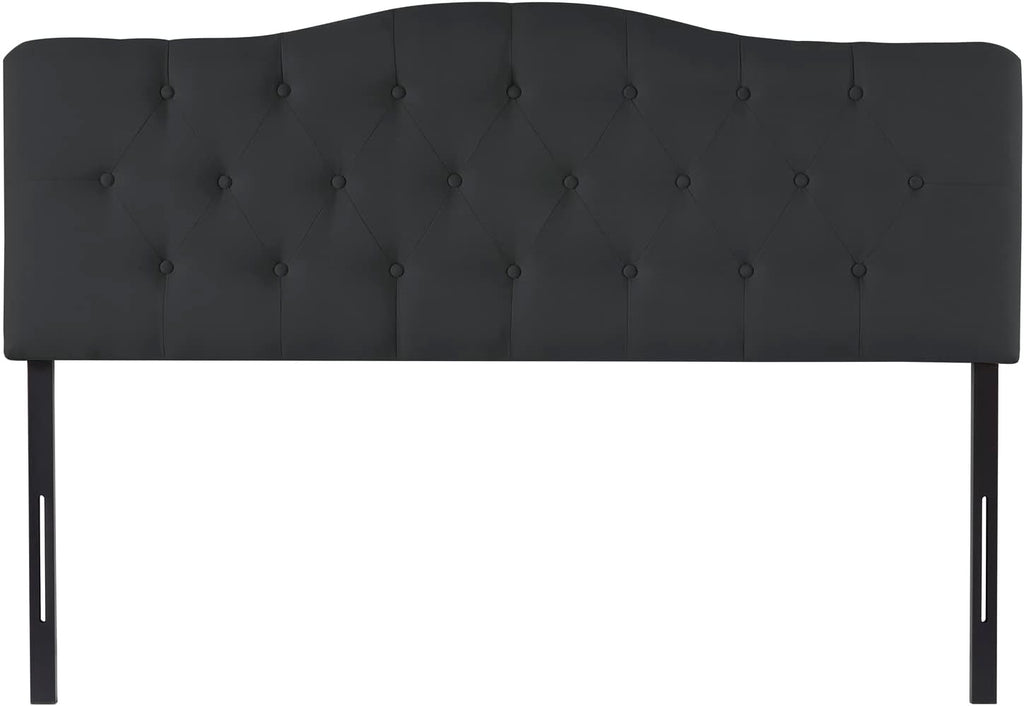 Naomi Home Cassandra Queen Tufted Headboard, Upholstered in Durable Linen Fabric – Premium Foam Cushioning, Adjustable Height, Floating Wall or Bed Frame Mount, Compatible with Adjustable Beds