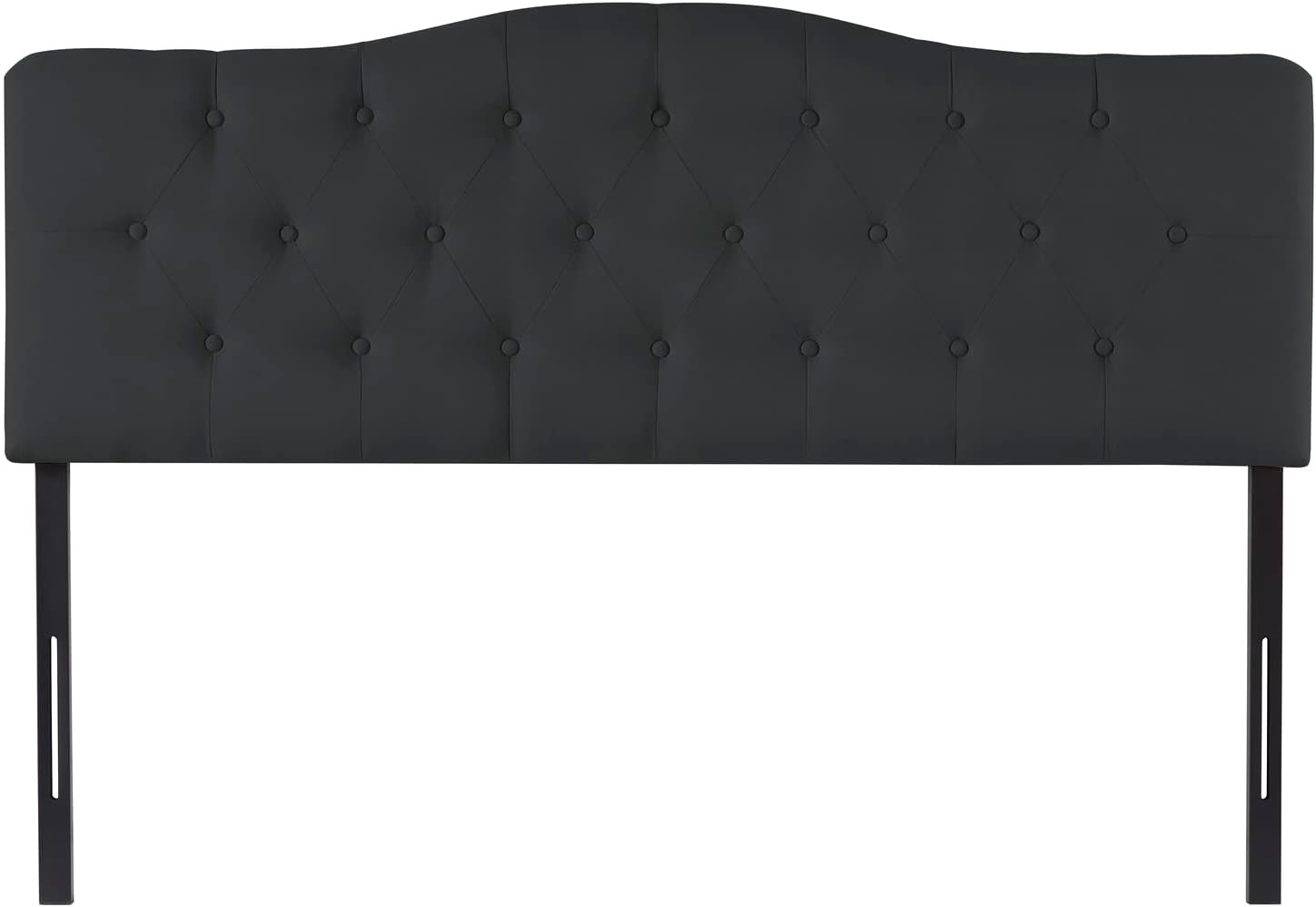 Naomi Home Cassandra Queen Tufted Headboard, Upholstered in Durable Linen Fabric – Premium Foam Cushioning, Adjustable Height, Floating Wall or Bed Frame Mount, Compatible with Adjustable Beds