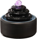 Tabletop Tabletop Fountain Decorations, Desktop Water Ornament for Home Office Decor(Black)