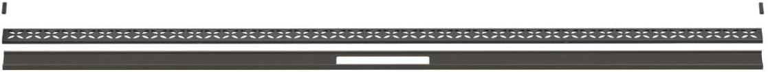 Schluter Kerdi-Line-Vario Linear Shower Drain Kit - Ideal for Modern Bathroom Renovations - 48' Stainless Steel Channel, D5-Floral, Dark Anthracite - KLVRID5TSDA122