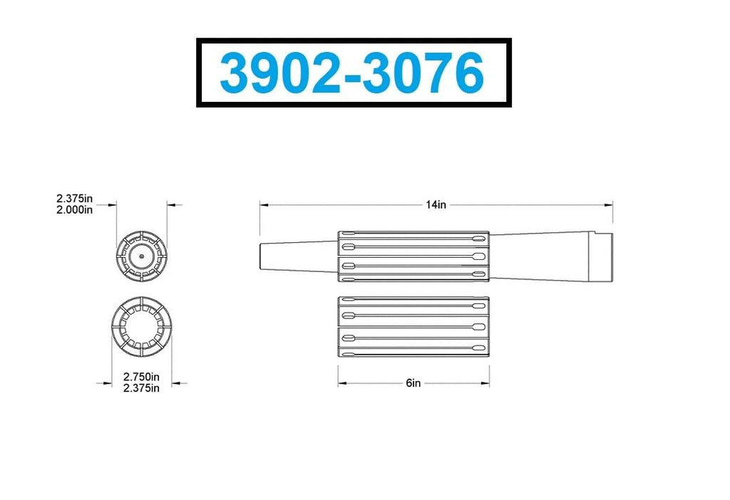 HHIP 3902-3076 3 Piece Expanding Mandrel Set, 2' - 2-3/4' Size Range