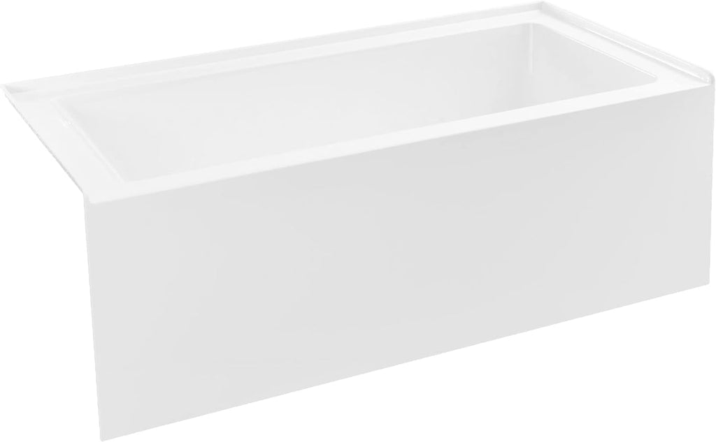 Voltaire 60' x 30' Left Drain Skirted Soaking Bathtub with Apron ADA Height in Glossy White
