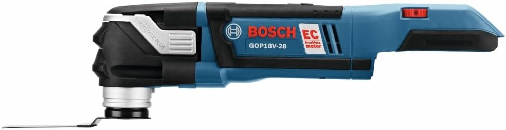 BOSCH GOP18V-28N 18V EC Brushless Oscillating Multi-Tool - Versatile, Compact Design with Enhanced Power With StarlockPlus For Quick-Change Technology (Bare Tool)