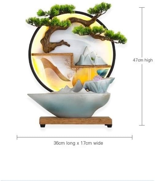 GUERNSEY Tabletop Fountain Tabletop Fountain Flowing Water to Make Money Circulating Water Fountain Office Desktop Coffee Table Ornaments Indoor Fountain