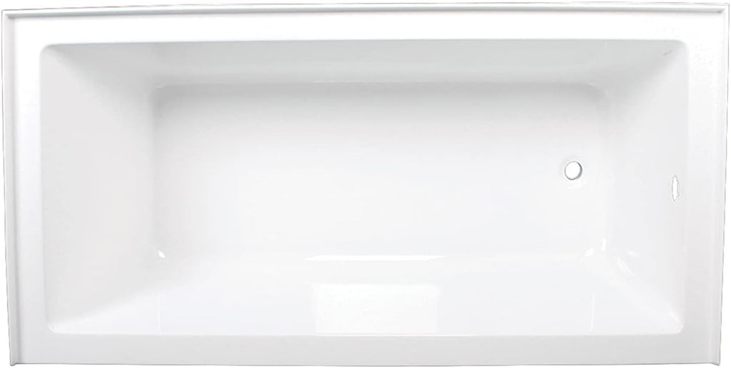 Aqua Eden VTAP663222R 66-Inch Acrylic 3-Wall Alcove Tub with Right Hand Drain, White