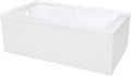 Aqua Eden VTAM6032L22S 60-Inch Acrylic 2-Wall Corner Alcove Tub with Corner Apron, Left Hand Drain Hole, White
