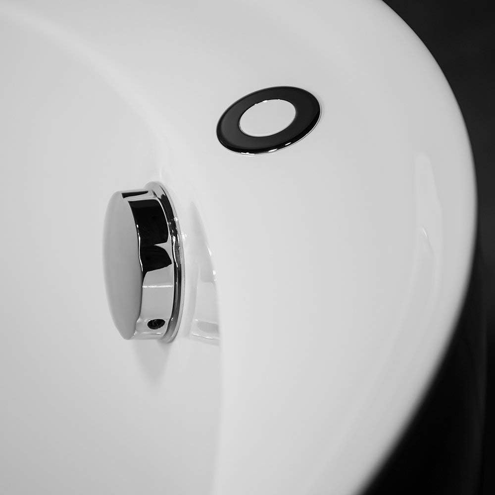 WOODBRIDGE 67' Air Bubble Freestanding Bathtub with Chrome Overflow and Drain,Black Air Bubble Tub