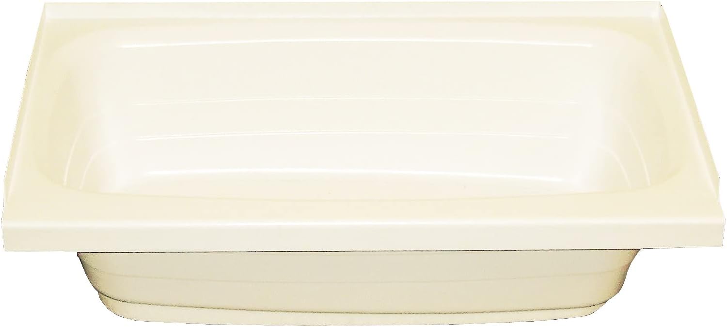 Lippert Replacement 24' x 36' Parchment Bathtub with Right Drain, Scratch-Resistant ABS Acrylic for RVs, Travel Trailers, 5th Wheels, Motorhomes - P2436RHSPK