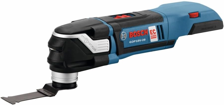 BOSCH GOP18V-28N 18V EC Brushless Oscillating Multi-Tool - Versatile, Compact Design with Enhanced Power With StarlockPlus For Quick-Change Technology (Bare Tool)