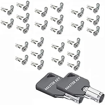 Master Key Lock Tubular Cam Lock 90 Degree Keyed Different Lock w/Master Key 2400MK (25)