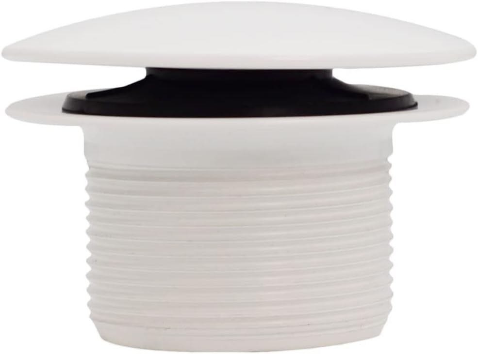 Westbrass D493244CHM-12-50 Bath Waste & Overflow Assembly with Patented Deep Soak Faceplate Cover and Tip-Toe Drain Plug - SCH. 40 PVC, Powder Coat White (12-Pack)