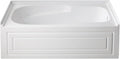 Aqua Eden VTAM6031R21B 60-Inch Anti-Skid Acrylic 3-Wall Alcove Tub with Right Hand Drain Hole, White