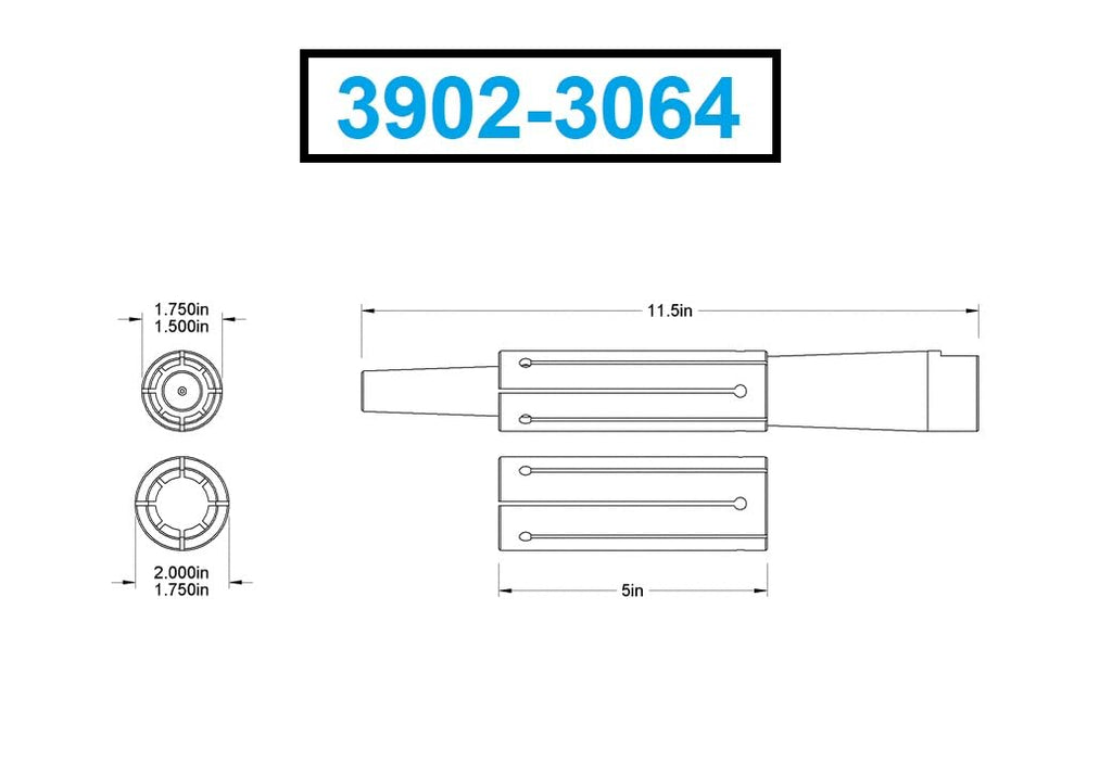 HHIP 3902-3064 Expanding Mandrel Set, 1-1/2-2' with 11-1/2' Arbor and 5' Sleeve