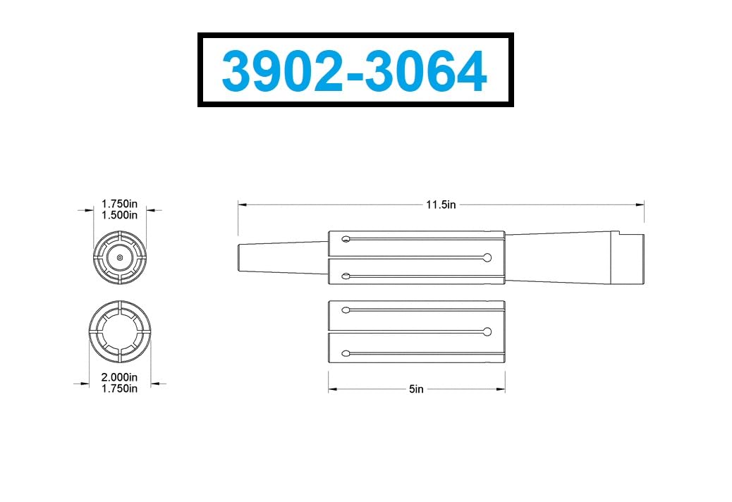 HHIP 3902-3064 Expanding Mandrel Set, 1-1/2-2' with 11-1/2' Arbor and 5' Sleeve