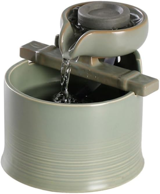 GUERNSEY Tabletop Fountain Small Home Fountain Water Ornaments Living Room Circulating Water Office Desktop Water Ornaments Indoor Fountain