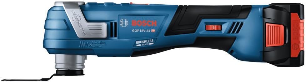 Bosch GOP18V-34B14-RT 18V Brushless Lithium-Ion Cordless StarlockPlus Oscillating Multi-Tool Kit (4 Ah) (Renewed)